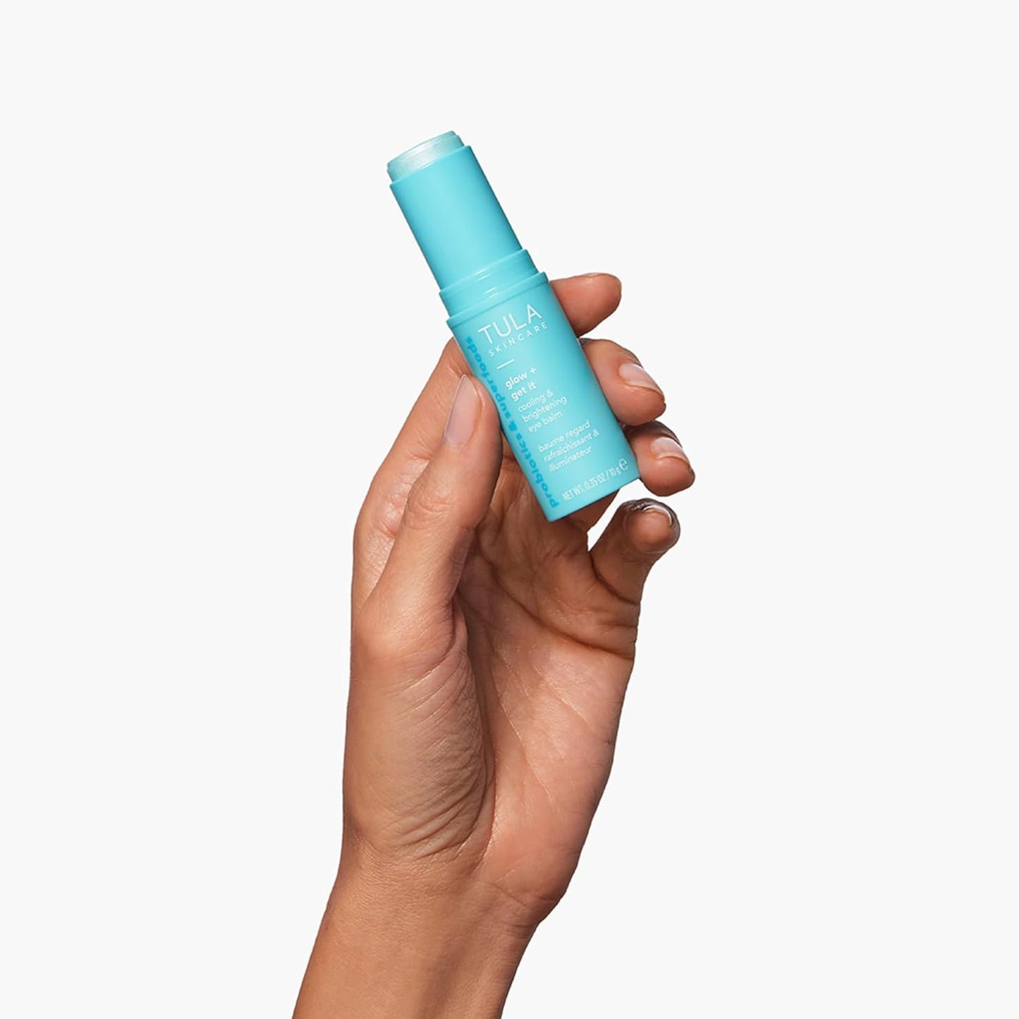 TULA Skin Care Eye Balm Glow & Get It - Dark Circle Treatment, Instantly Hydrate and Brighten Undereye Area, Portable and Perfect to Use On-the-go, 0.35 oz.